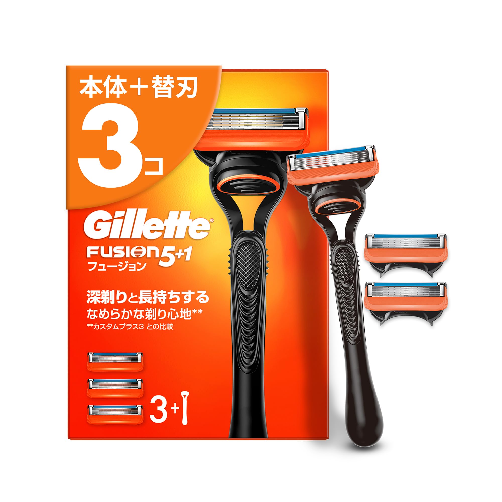 Gillette ジレット　カミソリ　替刃　髭剃り　フュージョン5+1 合計32 aoderi_gillette-prog-03